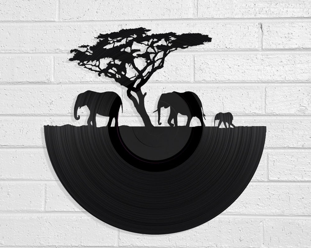 African Sunset Vinyl Record Art Vinyl Revamp - Vinyl Record Art