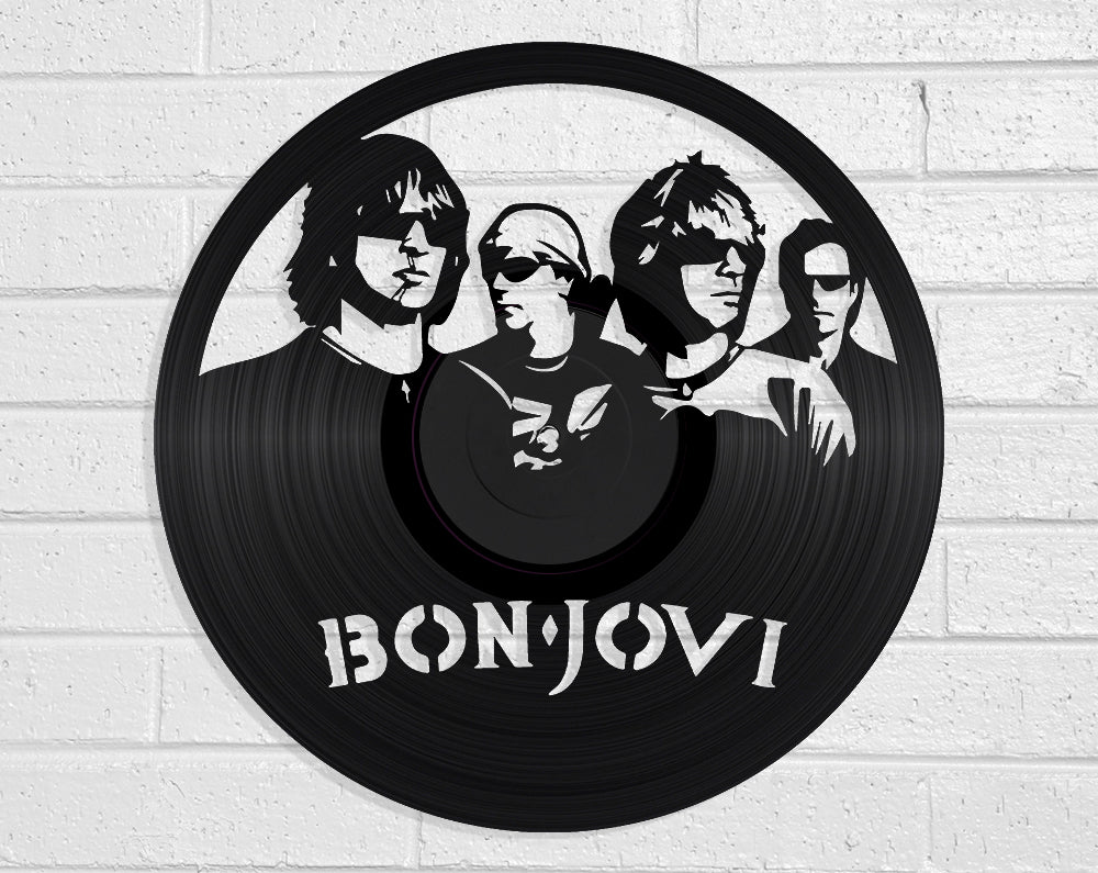 Bon Jovi Vinyl Record Art Vinyl Revamp - Vinyl Record Art