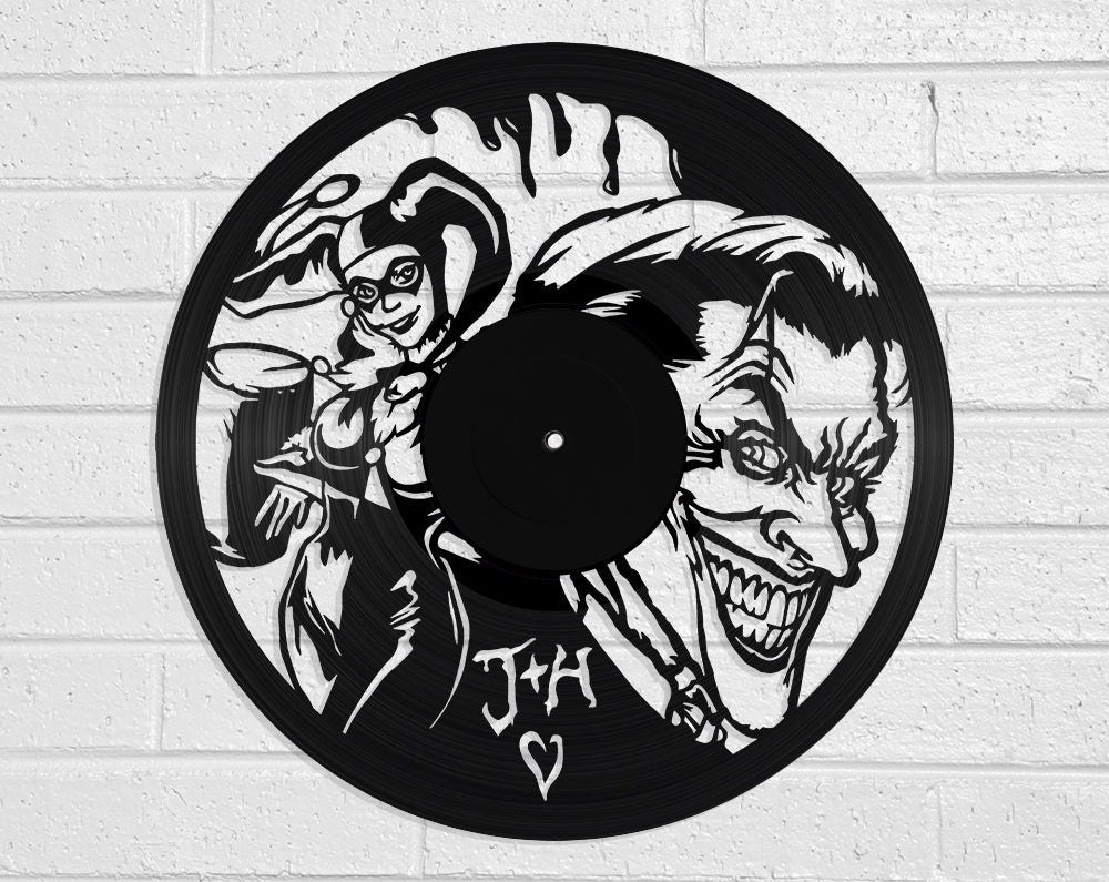 Batman - Harley & Joker Vinyl Record Art Vinyl Revamp - Vinyl Record Art