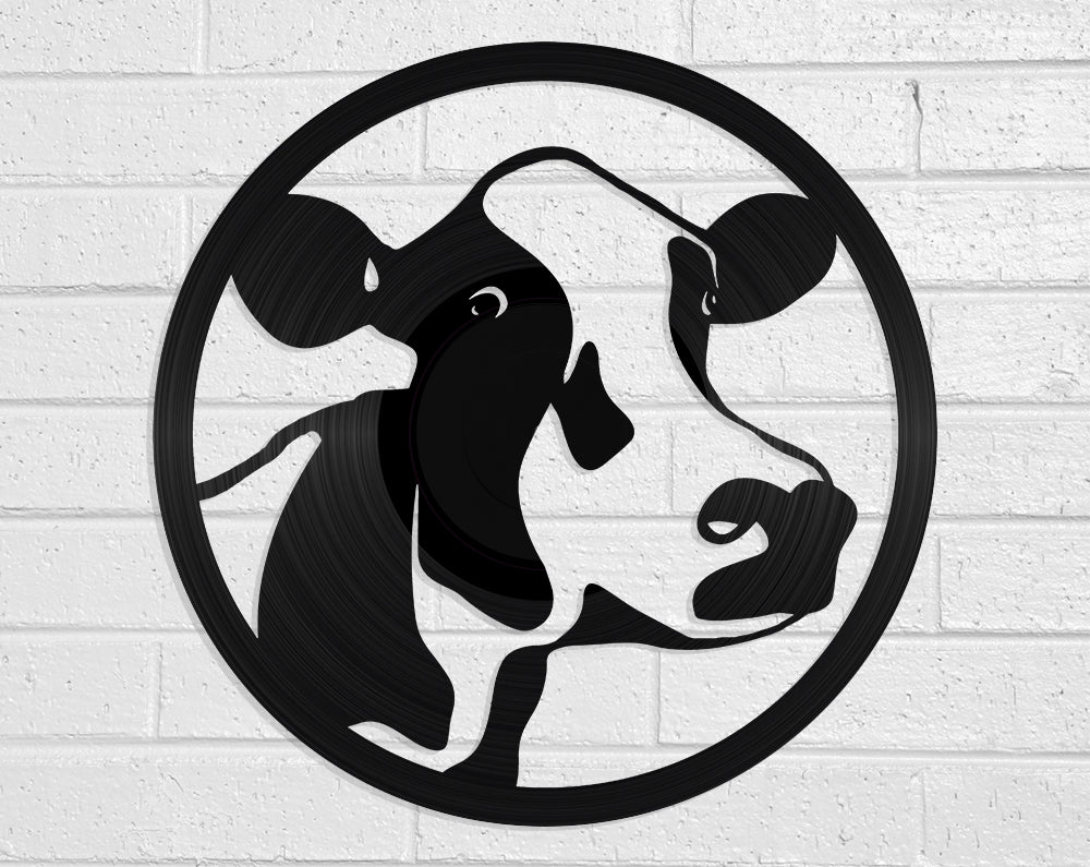 Curious Cow Vinyl Record Art Vinyl Revamp - Vinyl Record Art