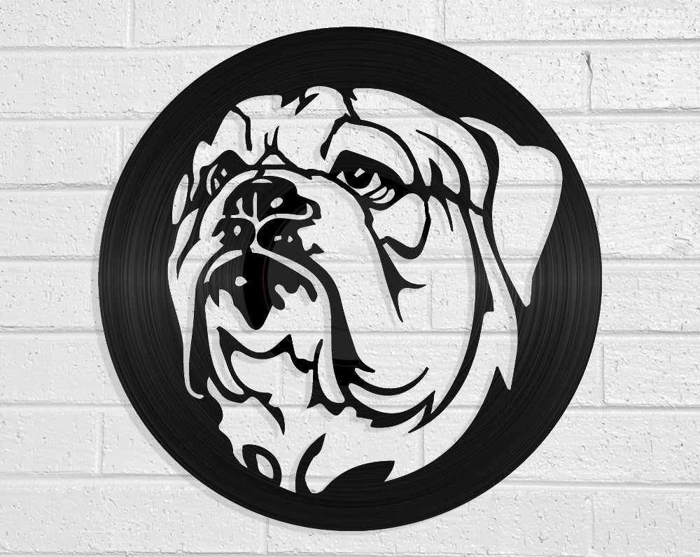 Bulldog Vinyl Record Art Vinyl Revamp - Vinyl Record Art