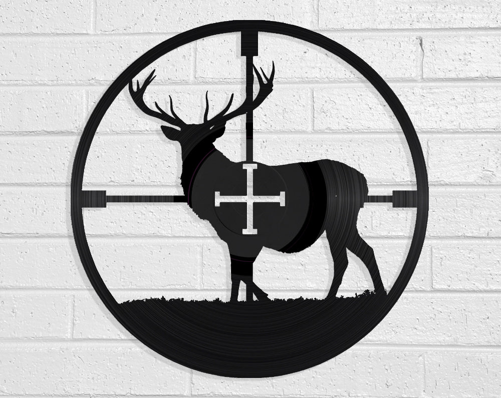 Deer In Sight Vinyl Record Art Vinyl Revamp - Vinyl Record Art