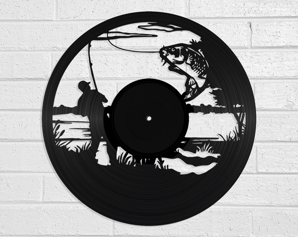 Fishing Vinyl Record Art Vinyl Revamp - Vinyl Record Art