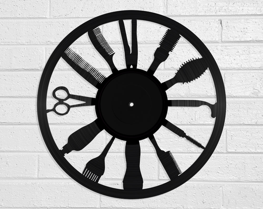 Hair Dressing & Barber Vinyl Record Art Vinyl Revamp - Vinyl Record Art