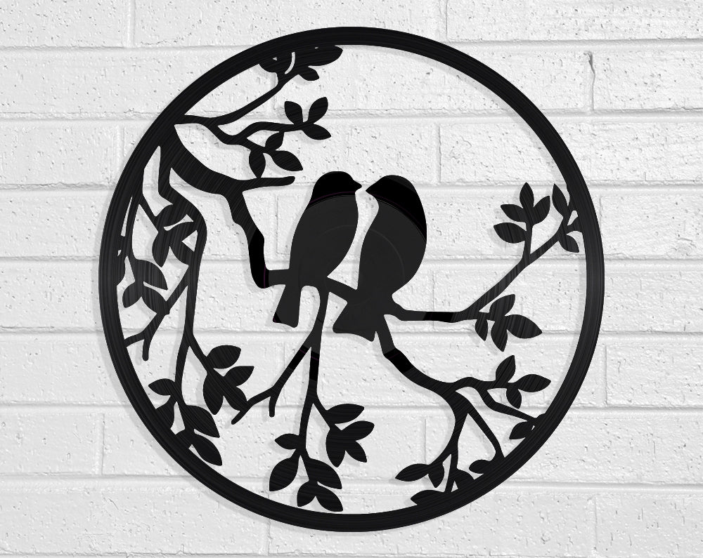 Love Birds Vinyl Record Art Vinyl Revamp - Vinyl Record Art