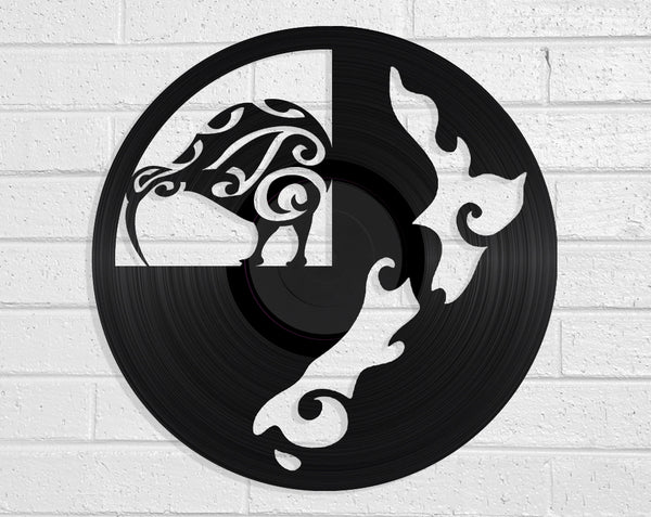 Kiwi Aotearoa Vinyl Record Art Vinyl Revamp - Vinyl Record Art