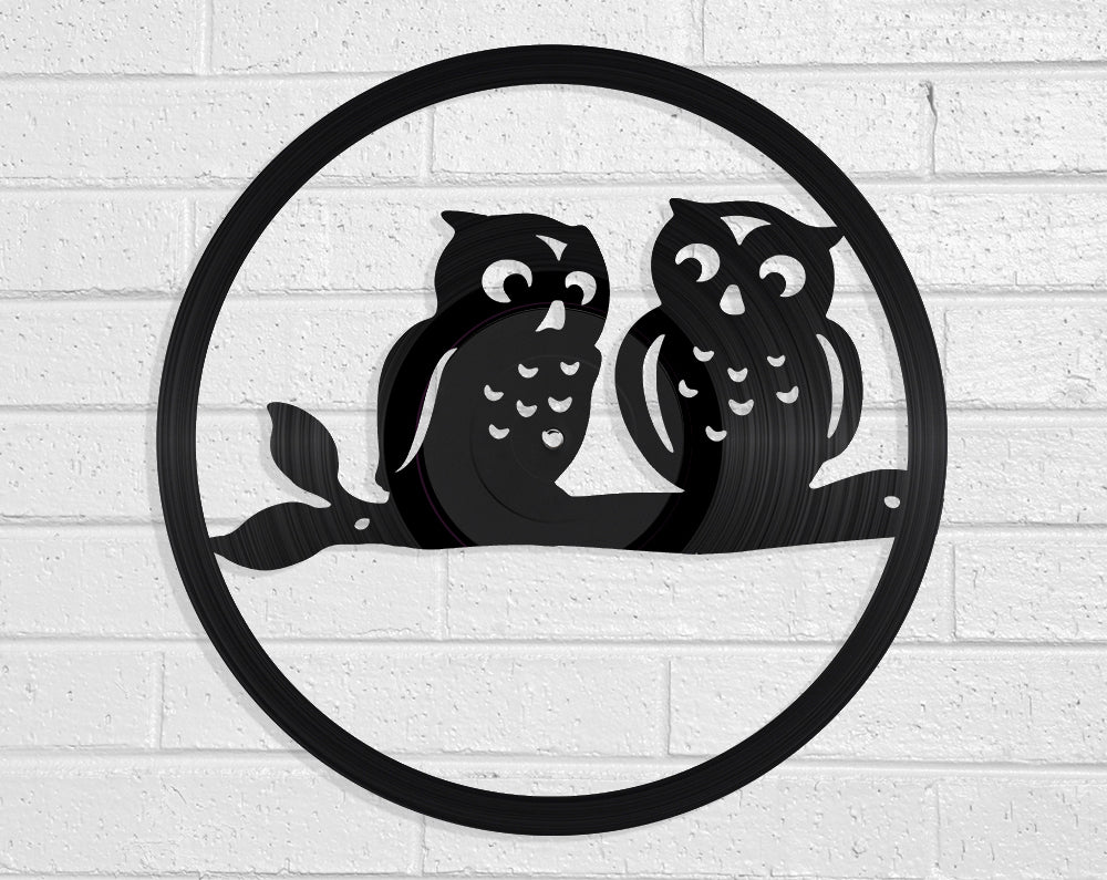 Owls Vinyl Record Art Vinyl Revamp - Vinyl Record Art
