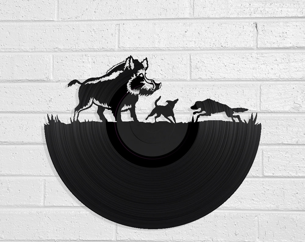 Pig Hunt Vinyl Record Art Vinyl Revamp - Vinyl Record Art