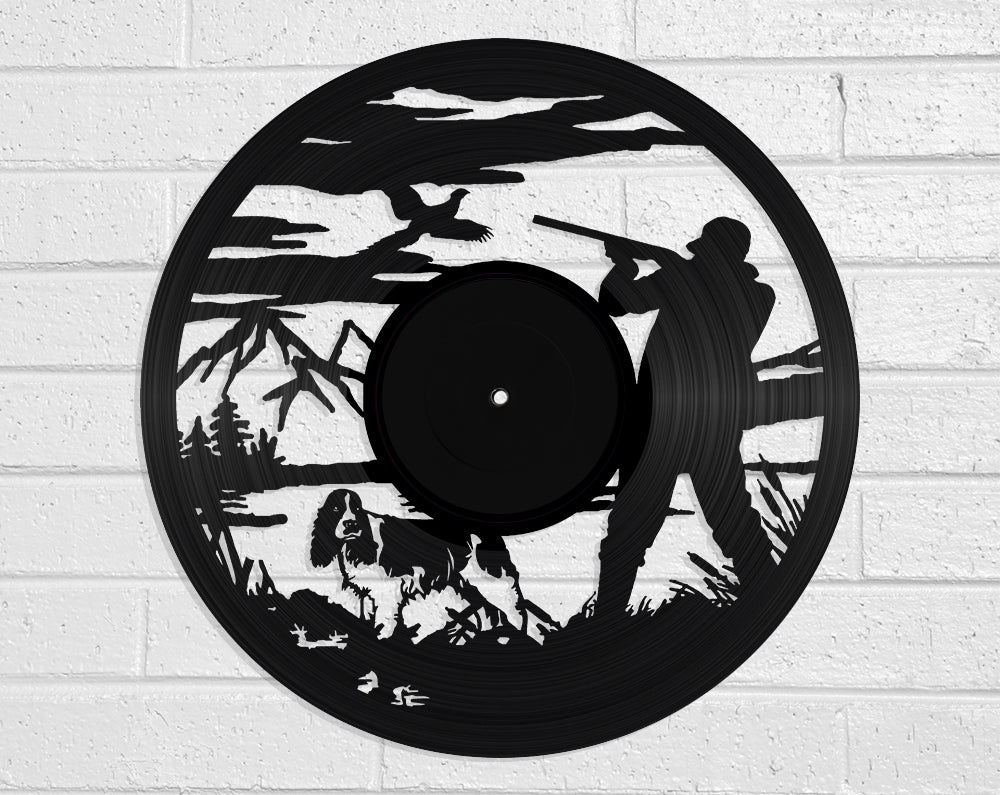 Pheasant Hunter Vinyl Record Art Vinyl Revamp - Vinyl Record Art