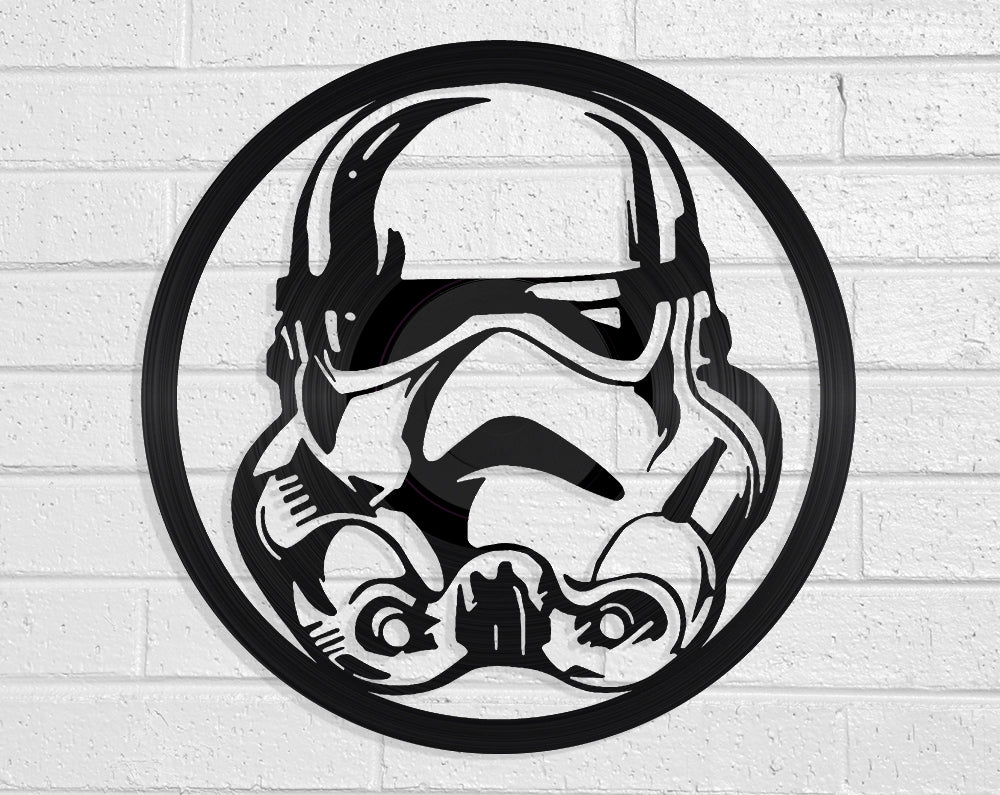 Star Wars Storm Trooper Vinyl Record Art Vinyl Revamp - Vinyl Record Art
