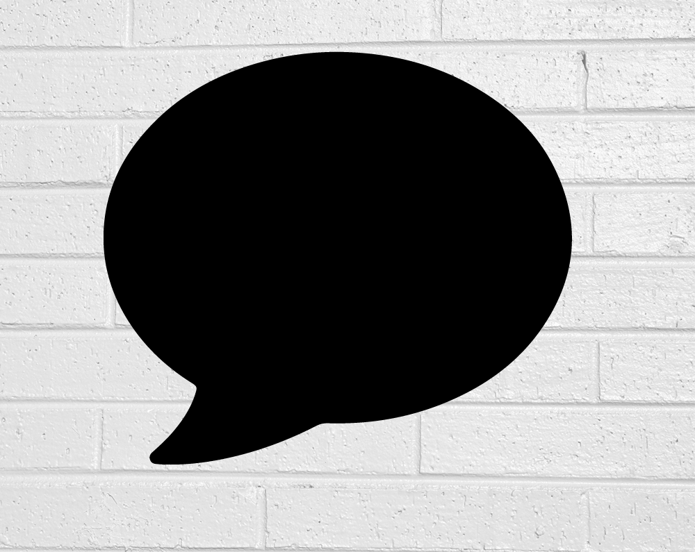 Speech Bubble Round Blackboard