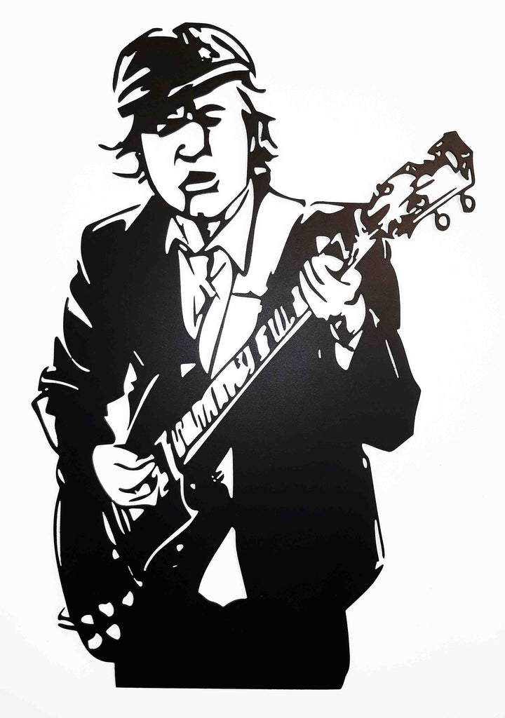 AC DC Guitar Hero – Vinyl Revamp - Vinyl Record Art Made in NZ
