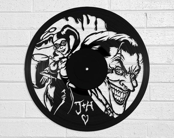 Batman - Harley & Joker Vinyl Record Art Vinyl Revamp - Vinyl Record Art 