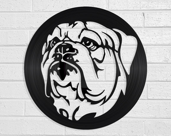 Bulldog Vinyl Record Art Vinyl Revamp - Vinyl Record Art 