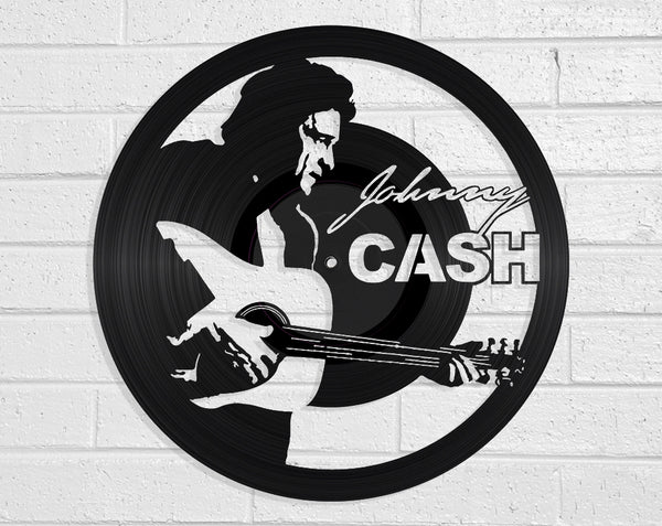 Johnny Cash Vinyl Record Art Vinyl Revamp - Vinyl Record Art 