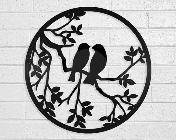 Love Birds Vinyl Record Art Vinyl Revamp - Vinyl Record Art 