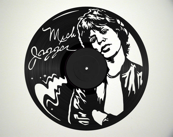 Mick Jagger Vinyl Record Art Vinyl Revamp - Vinyl Record Art 