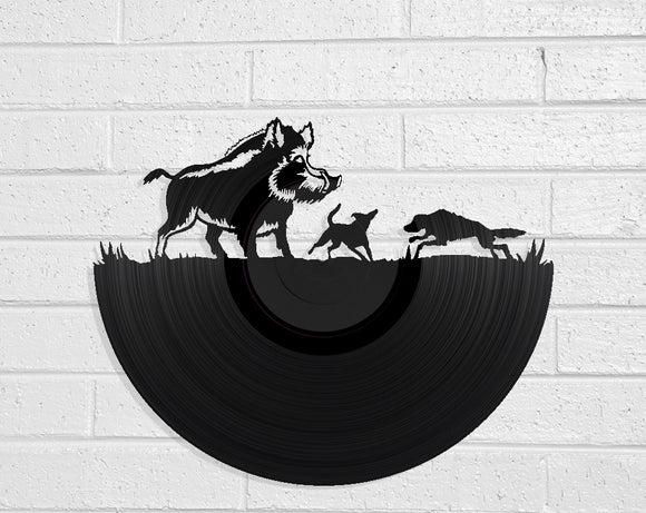 Pig Hunt Vinyl Record Art Vinyl Revamp - Vinyl Record Art 