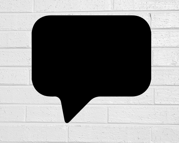 Speech Bubble Square Blackboard